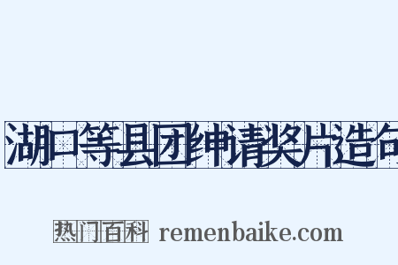 湖口等县团绅请奖片造句是什么意思的图片
